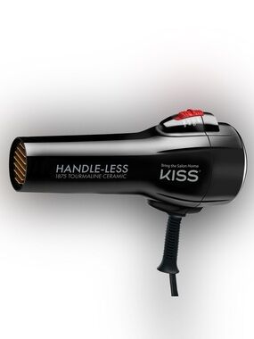 Kiss Handle-Less 1875 Tourmaline Ceramic Hair Dryer - Black